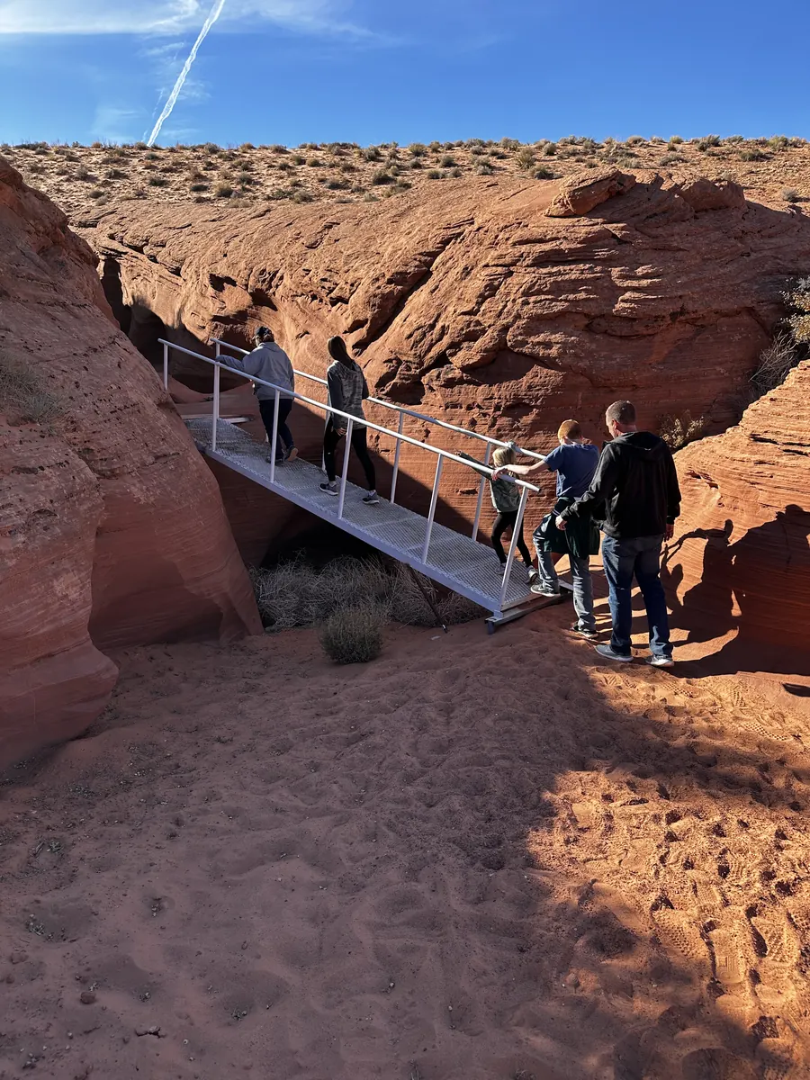 The walkway down into Rattlesnake Canyon