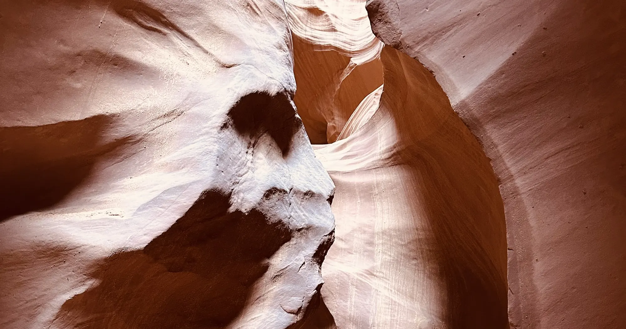 Pale, wave-shaped sandstone inside Lower Antelope Canyon